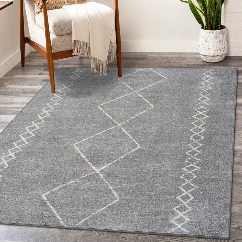 Adileny Geometric Indoor Rug, Rectangle 9' x 12'