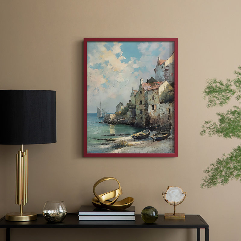 "Paysages série CC3", Rouge, H 15 po x l 12 po