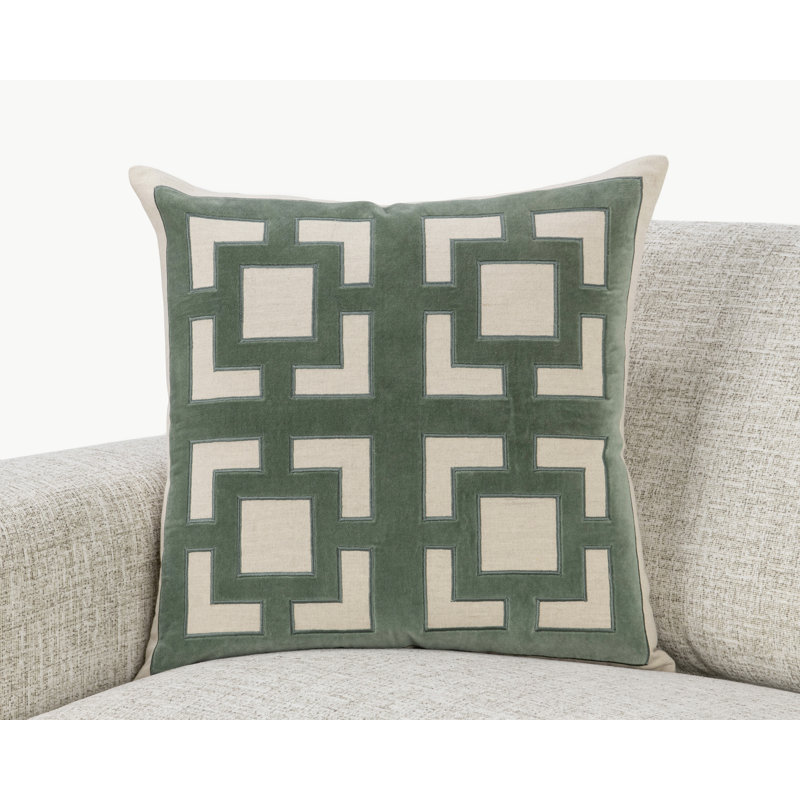 Corbin Pillow Cover & Insert, Green, Square 22"