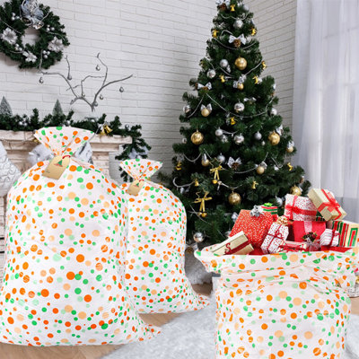 Christmas Decorations Christmas Gift Bag Gift Bag Holiday Bag Christmas Decoration Extra Large Capacity Storage Bag Storage 3PC