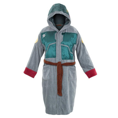 Cotton Blend Terry Cloth Gender Neutral Mid-Calf Bathrobe with Pockets and Hood for Kids