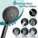 12" Chrome Dual Rain Shower Head Set with 6-Setting Handheld, High-Pressure Spray