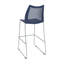 Tabouret de bar empilable avec dossier ventilé et repose-pieds intégré-112818894-112818892-112818891