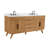 Hoult 72 in. Natural Teak Double Bathroom Vanity with Engineered Stone Top