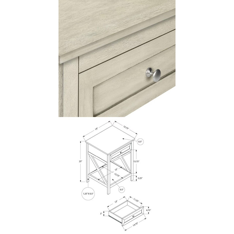 Table de bout Bush West 19,5 po x 15,75 po x 25,00 po