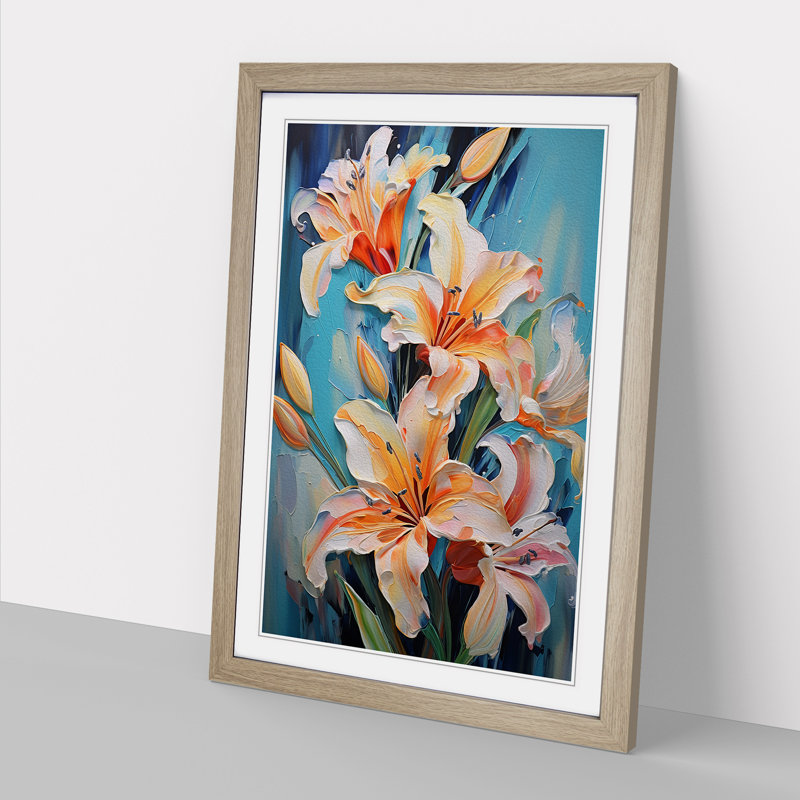 Single Picture Frame Print on Wood, 46cm H x 34cm W, Oak Framed