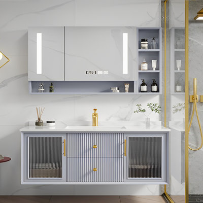 Light luxury smart bathroom cabinet