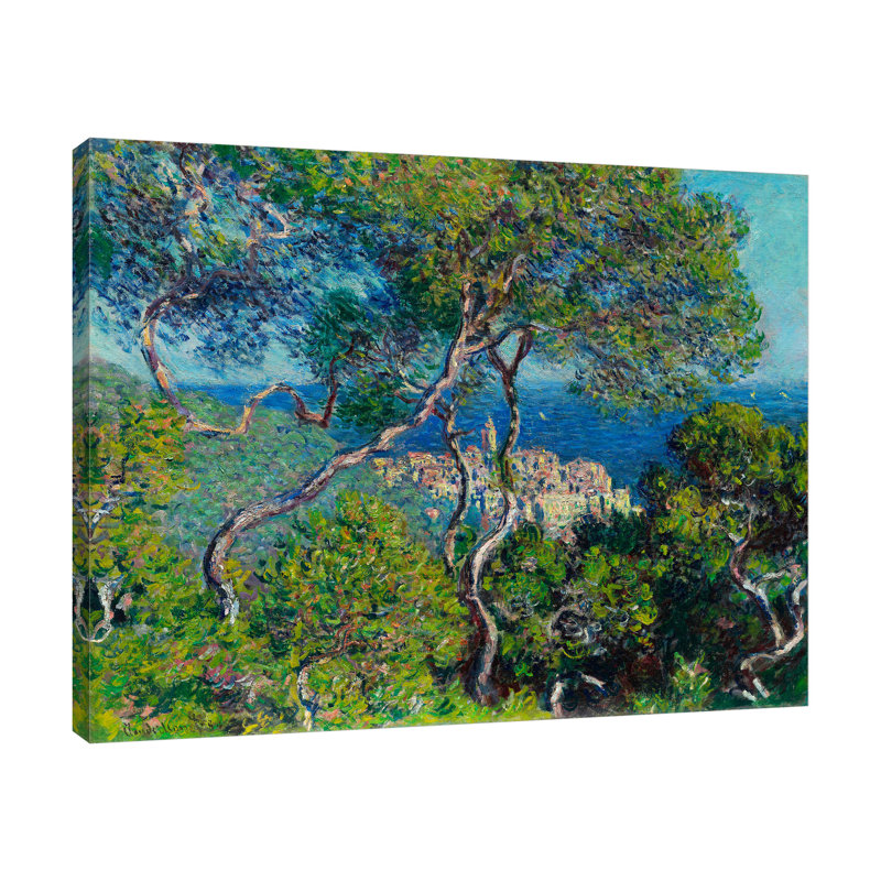 "Bordviera" par Claude Monet - reproduction d'art sur toile tendue, H 12 po x l 15 po x P 1,5 po
