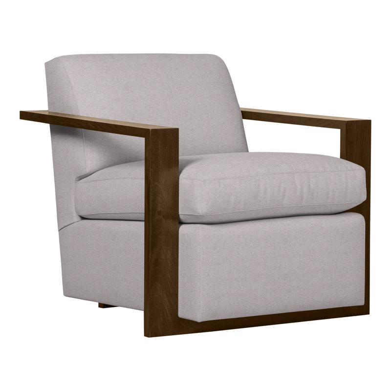 Thom Filicia Home 32" Wide Upholstered Armchair, Havana, Nadia Linen