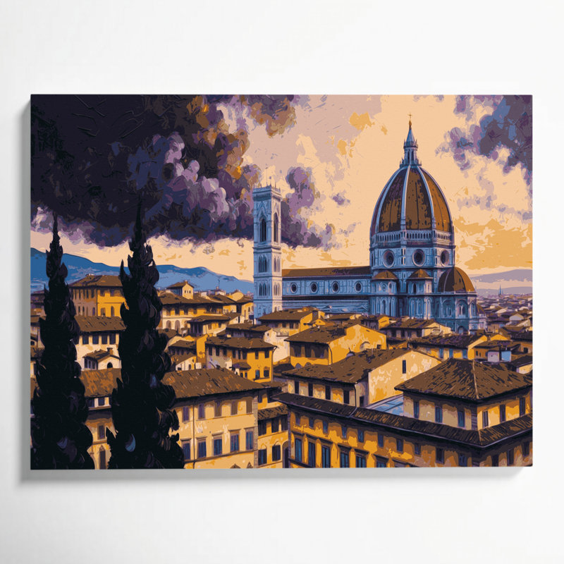 Art mural, villes, Florence, Italie, H 11 po x l 14 po