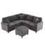 6 Seater Chenille Sofa with Storage-929667646