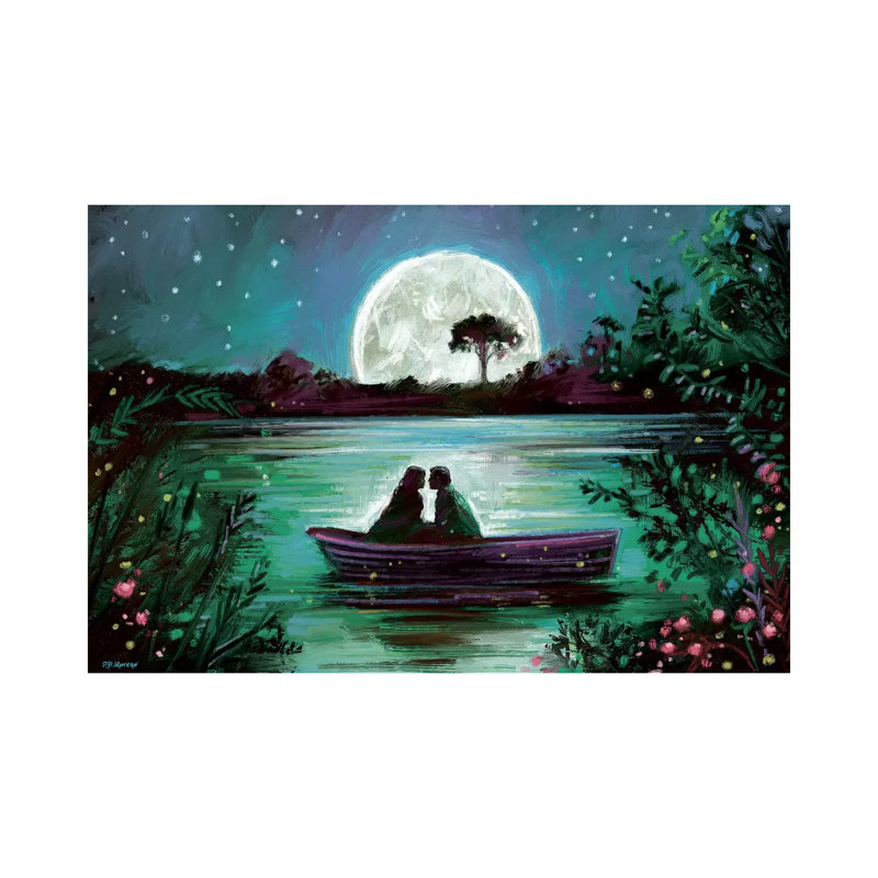 Love In Boat by P.D. Moreno - Wrapped Canvas Painting, 66.04 cm H x 45.72 cm W x 3.175 cm D
