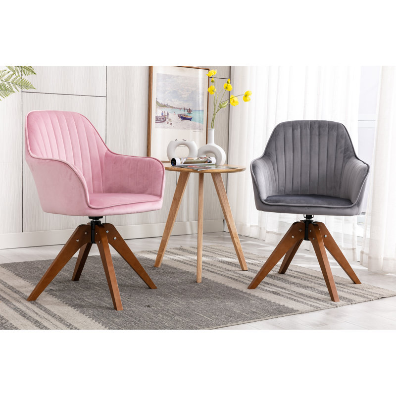 45.97cm H Upholstered Armchair, Grey Velvet