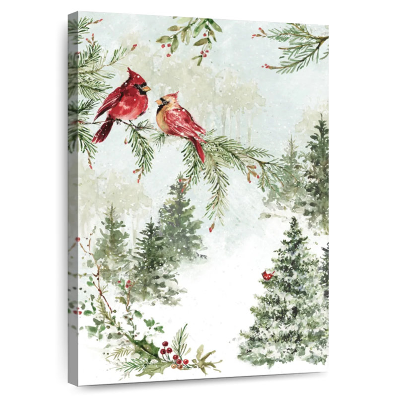 Brampt Christmas Cardinal Greenery, 24" H x 16" W