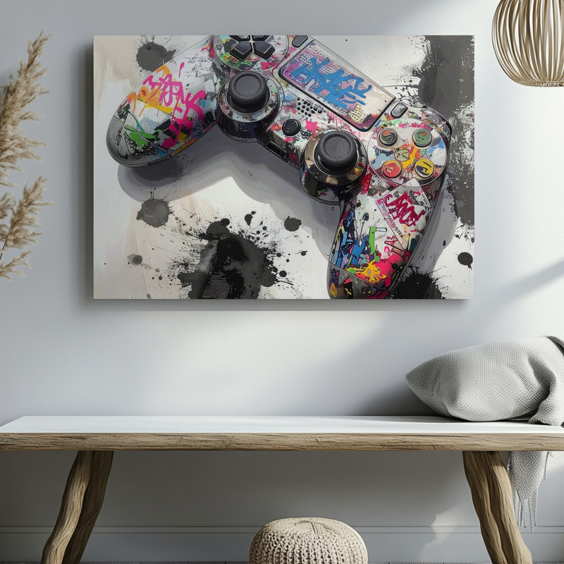 Wall Art Graffiti Gamer Urban Street Art, H 20 po x l 20 po