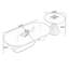 Table basse ovale en bois manufacturé blanc et acier inoxydable-1114500983-1114500981
