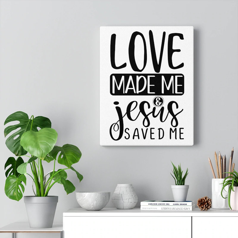 Jesus Saved Me - Wrapped Canvas Print, 41cm H x 30cm W