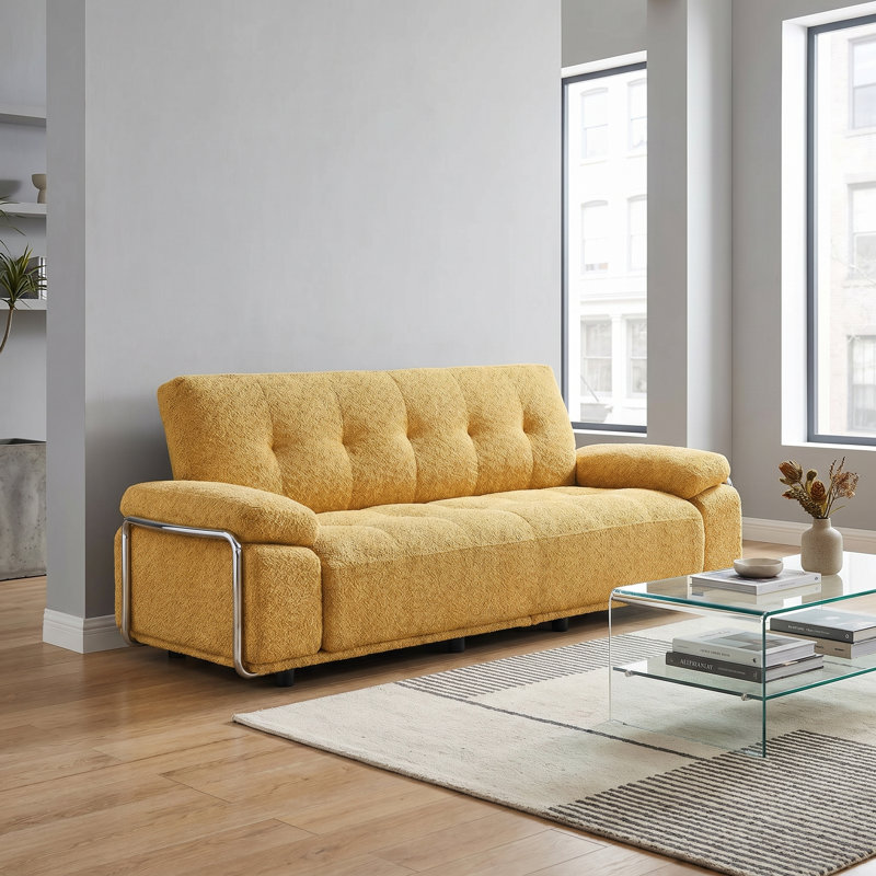 88.98'' upholstered sofa, Black