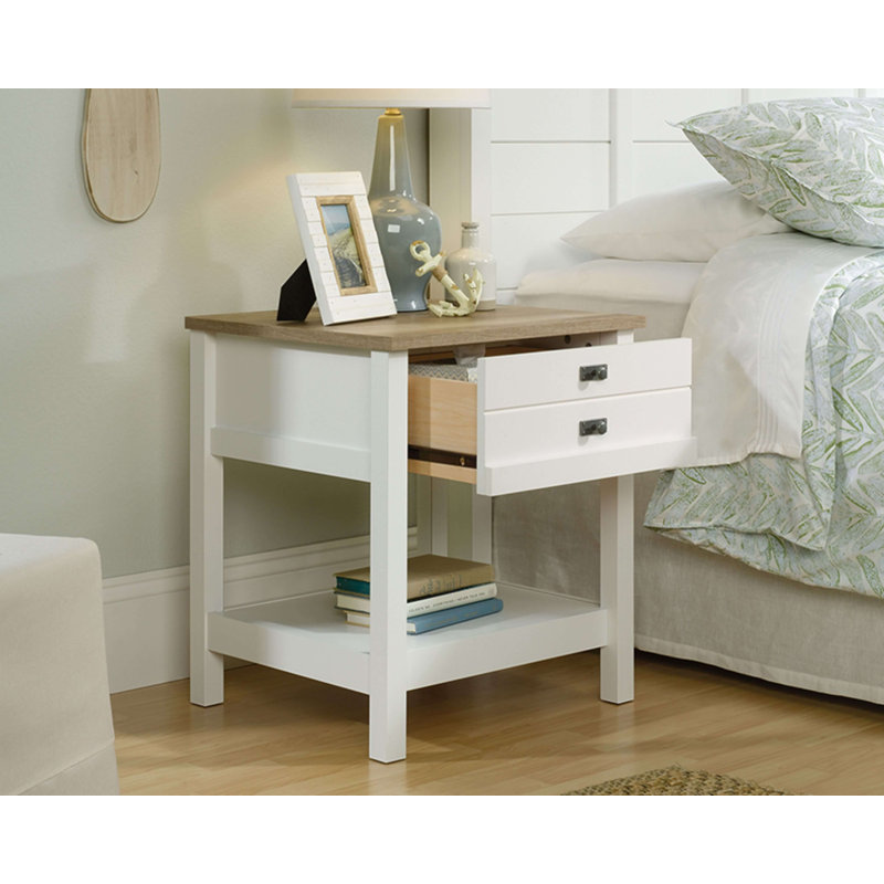 Jaibir 1 - Drawer Nightstand, Lintel Oak/Soft White