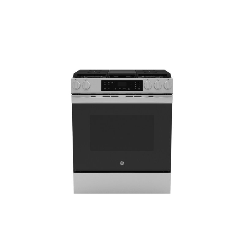 GE 30" Slide-In Front-Control Gas Range