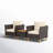 Antun Acacia 2 - Person Patio Conversation Set with Cushions-169953177