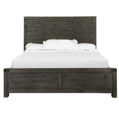 Mahika Solid Wood Panel Bed