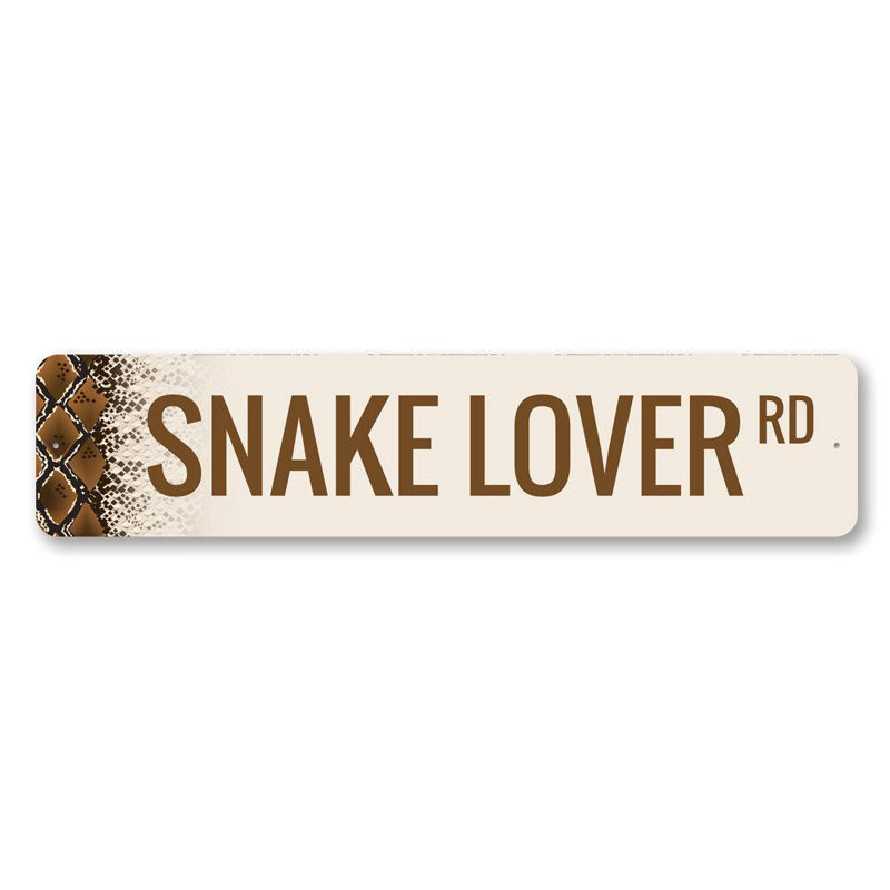 Plaque en aluminium Snake Lover Street, H 6 po x l 24 po x P 0,06 po