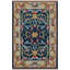 Tapis décoratif multicolore à motif floral frangé-499199804