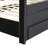 Gray Linen Upholstered Twin Platform Bed With Trundle And 3 Practical Drawers - Elegant Decor