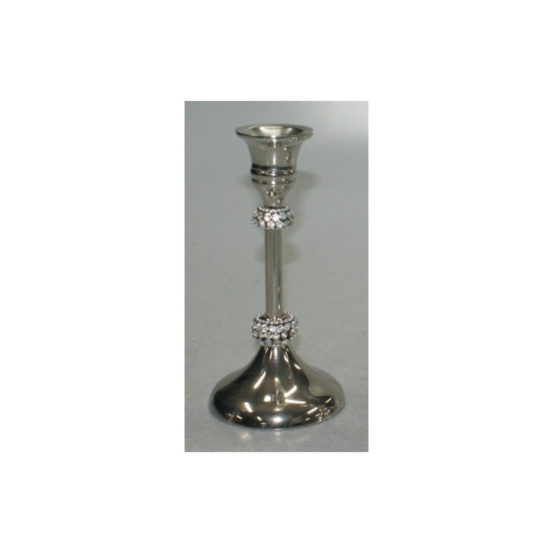 Metal Tabletop Candlestick, 6.5" H x 3.5" W x 3.5" D