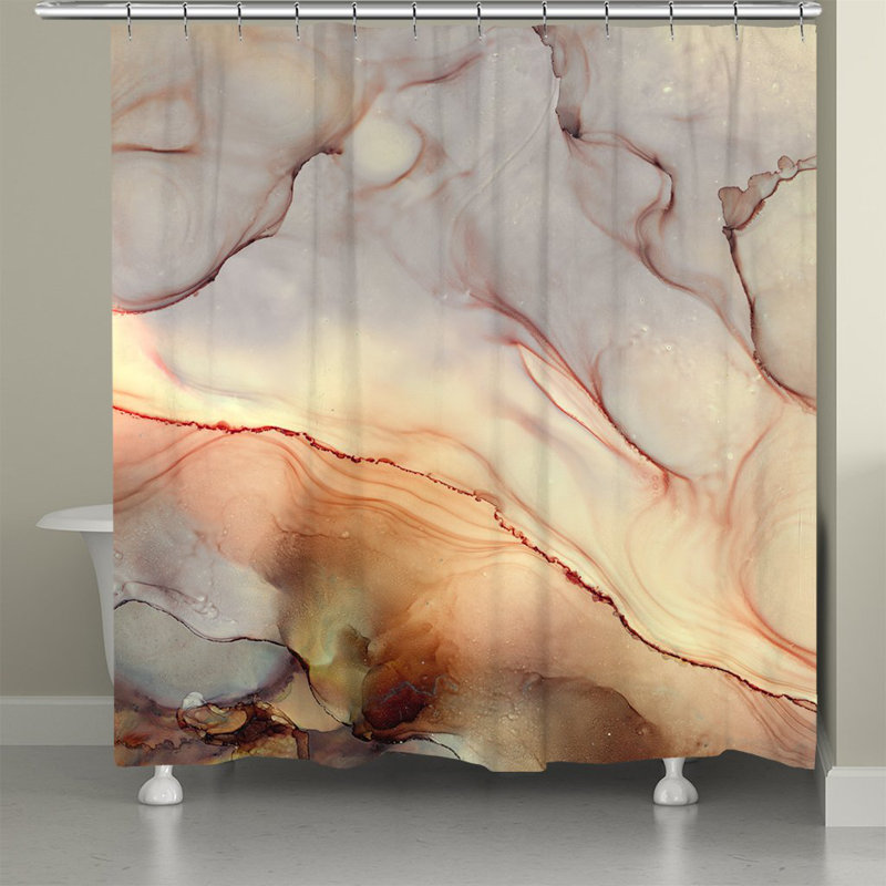 Angastina Abstract Shower Curtain, 71" H x 74" W
