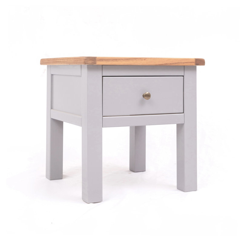 Mier Frame End Table, Grey/Gold