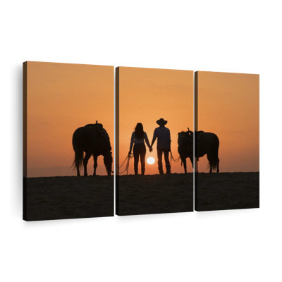 «Cowboy Couple», 3 pièces sur toile
