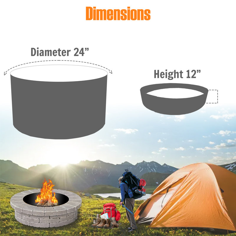 Foyer portatif, H 0,08 po x l 24 po x P 24 po