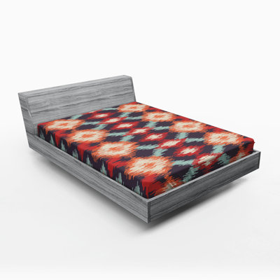Microfiber Ikat Fitted Sheet