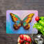 Planche de service en verre rose papillon-114446530