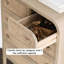 Armoire d'appoint multifonctionnelle en rotin rétro tissé