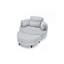 Canapé de 51 pouces en velours côtelé beige avec deux coussins décoratifs-325228025