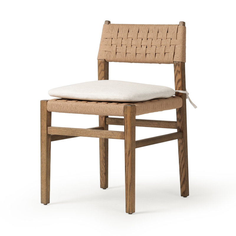 Hamlin Dining Chair With Cushion-Dover Crescent, Toasted Oak
