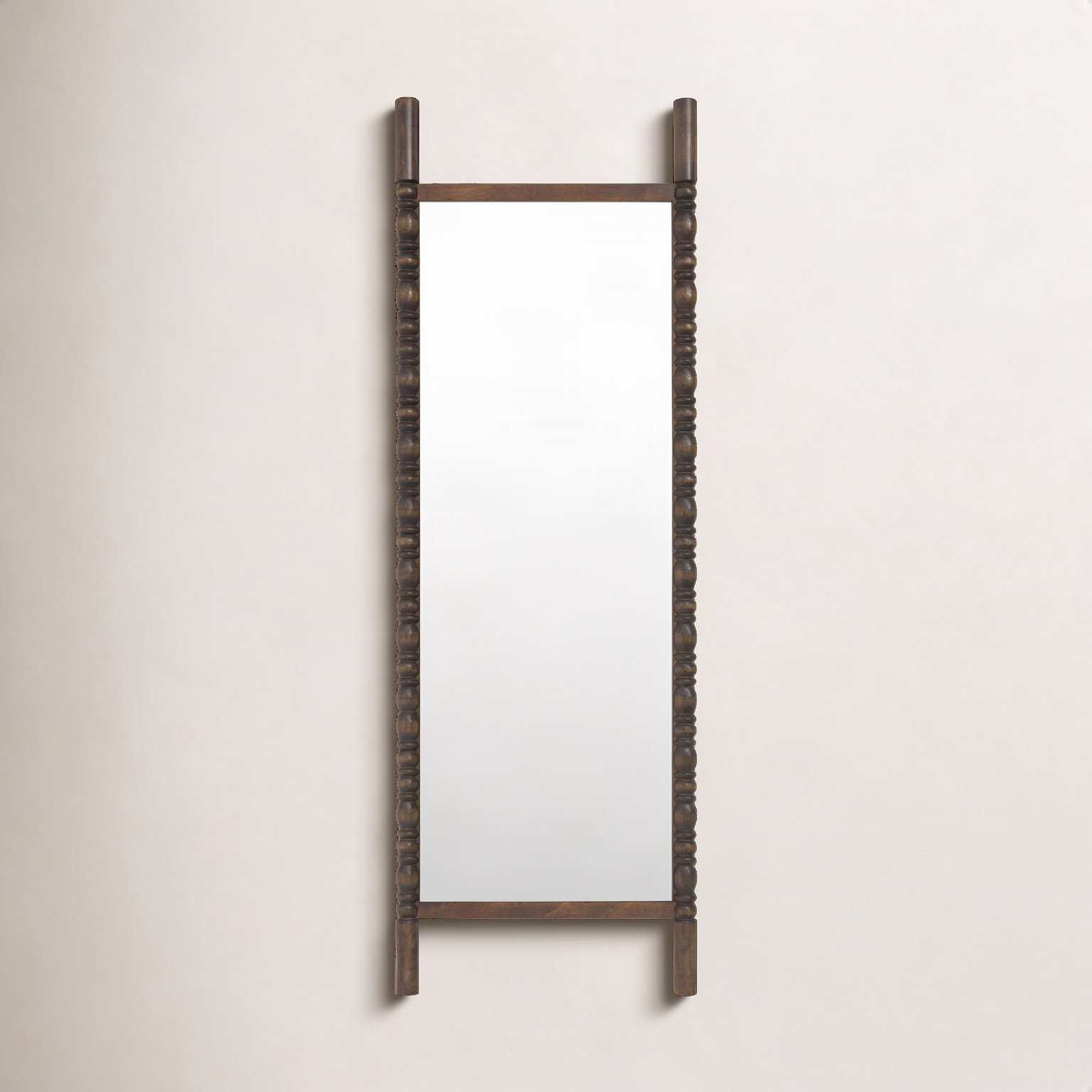 Bennet Full-Length Mirror, 65" x 22", Dark Brown