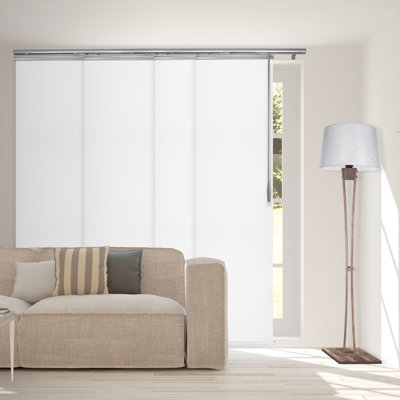 Laci 4-Panel Single Rail Blackout Panel Track Extendable 48"-88"W x 94"H, Panel width 23.5"