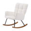 Chaise berçante rembourrée avec dossier haut Comfy