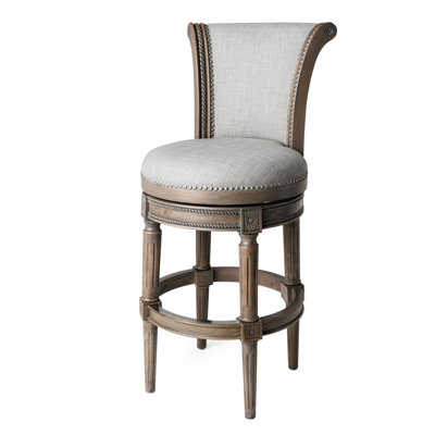 Maven Lane Pullman Stool with Fabric Upholstery