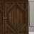 33.6" Retro Wooden Sideboard Buffet Cabinet With Storage, Symmetrical Geometric Accent Display Cabinets, Media Console Credenza For Living Room/Entryway/Dining Room/Kitchen, Walnut