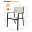 Chaises de patio empilables 2 pièces, chaises de patio d'extérieur empilables en aluminium Never-Rust, ensemble de 2 chaises d'extérieur avec textilène épaissi à double couche pour terrasse, jardin, piscine, chêne chaulé-236610536-236610537
