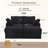 Oversized Corduroy Sectional Loveseat Sleeper Sofa, 4-Piece Modular Couch with Storage, 2 Ottomans & 2 Pillows for Living Room & Apartment, Easy Assembly Required-307478549