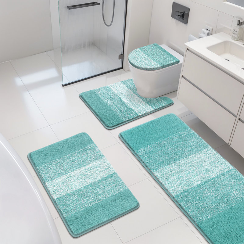Tapis en microfibre Lazzuro , Sarcelle