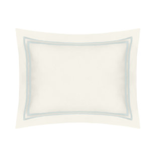 Taie décorative en satin de coton et rubans