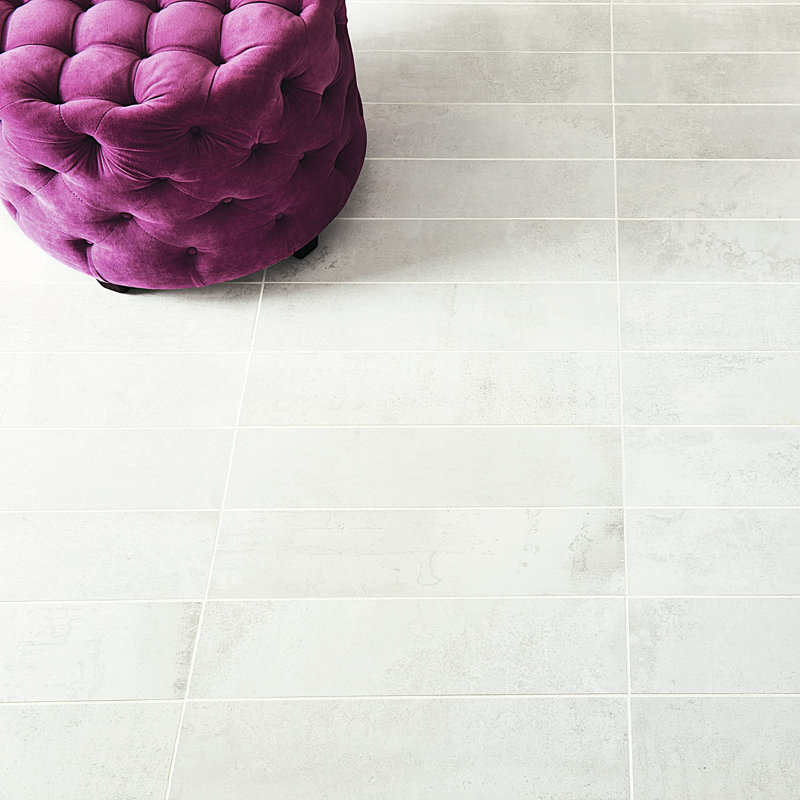 Common Core 6'' W x 24'' L Porcelain Metal Look Singular, Chalk