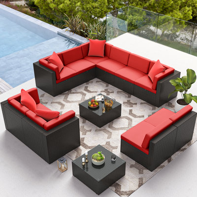 Canapé modulaire d'extérieur 12 pièces 12 pièces